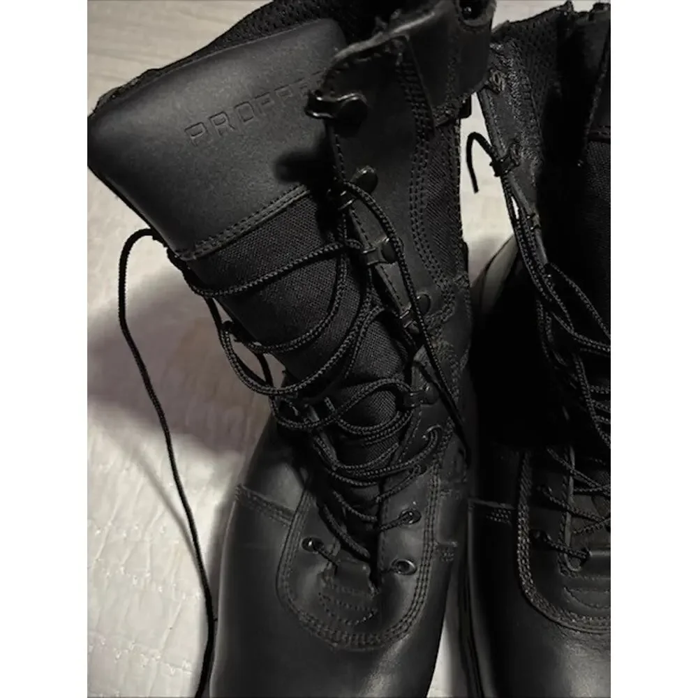 Propper Tactical Duty Boots Black Leather Side Zip Combat Military Men's Size 14